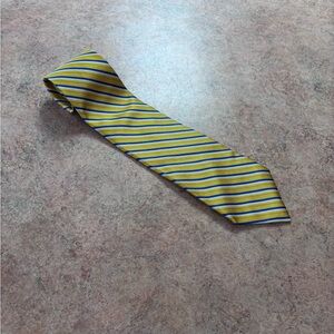 Paul Fredrick Yellow and Blue Striped Tie